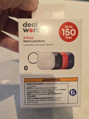 Deal Worthy 4 Pack Item Locators Compatible with Apple Devices
